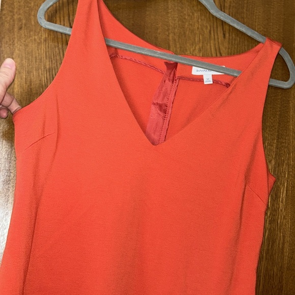 Banana Republic Women’s V Neck Dress Orange Size 12 - Picture 3 of 8